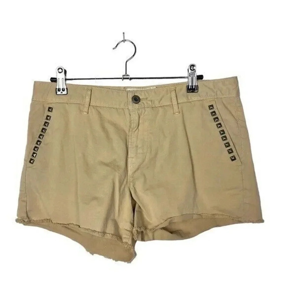 Lucky Brand Sienna Studded Chino Khaki Shorts 6 - Picture 1 of 4